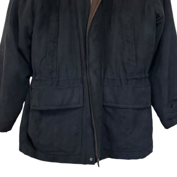 Black Hooded Winter Parka Coat Jacket - Picture 5 of 9